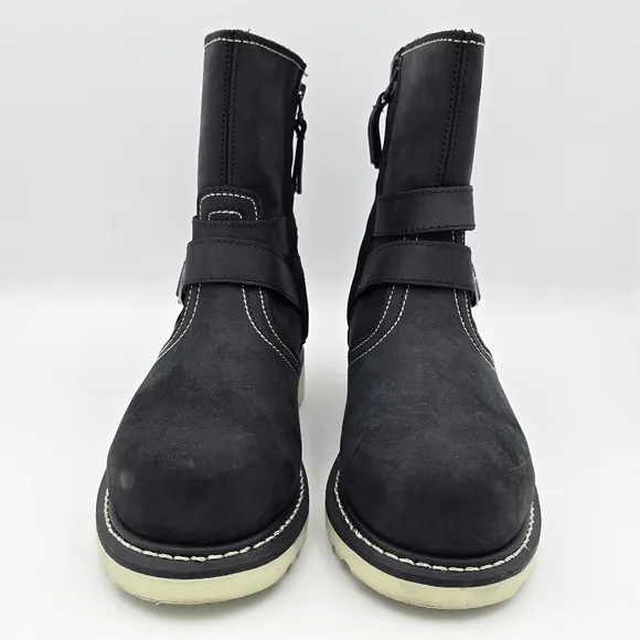 Harley-Davidson Women's Jaynes 7&quot; Engineer Mid Calf Boots, Black, Women's 8.5M