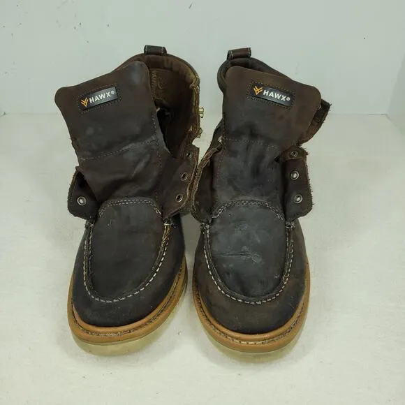 Hawx Boots Mens Sz 11D Brown Wedge Workwear Gorpcore Work Hiking Leather Hiker