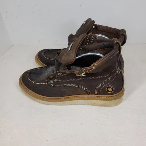 Hawx Boots Mens Sz 11D Brown Wedge Workwear Gorpcore Work Hiking Leather Hiker