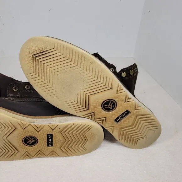 Hawx Boots Mens Sz 11D Brown Wedge Workwear Gorpcore Work Hiking Leather Hiker