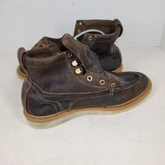 Hawx Boots Mens Sz 11D Brown Wedge Workwear Gorpcore Work Hiking Leather Hiker