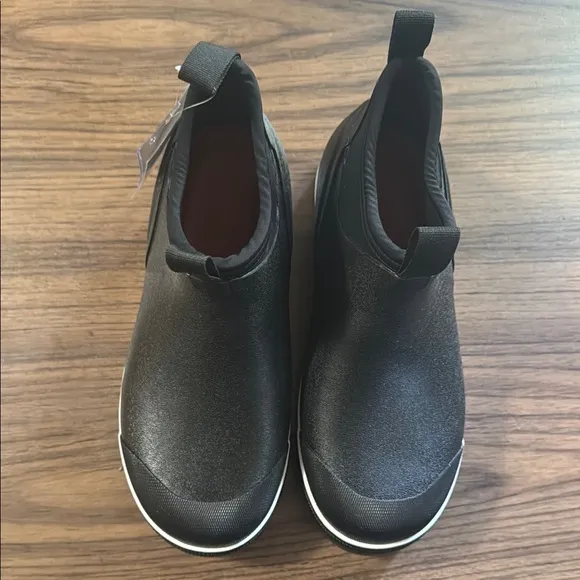 Hawx MEN'S ANKLE DECK BOOTS - ROUND TOE Black Slip-On Boots