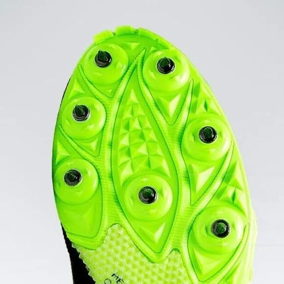 Health Carbon Raptor Sprint Track Spike Running Field Sneaker Black Green Size 7
