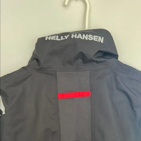 Helly Hansen Black Performance Crew Jacket Full-Zip Red Logo Détails