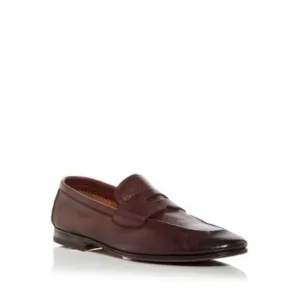 HENDERSON BARACCO Mens Brown Penny Strap Capri Slip On Leather Loafers Shoes 42