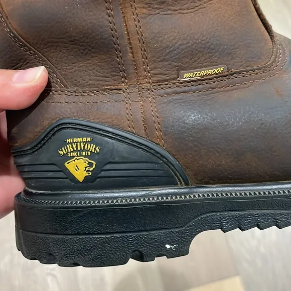 Herman Survivors Men's Bison Waterproof Pull On Steel Toe Work Boots Size 8