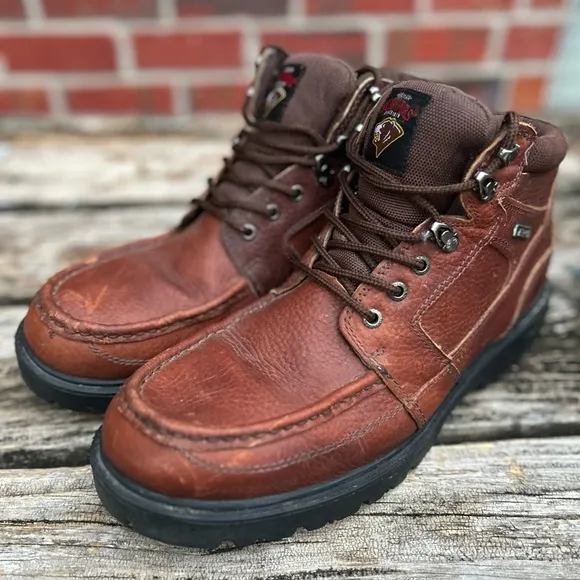 Herman Survivors Wilderness Mens Brown Leather Waterproof Ankle Boots Size 13