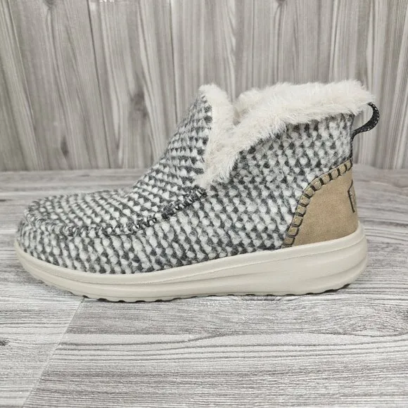 Hey Dude  Denny Stone Grey Shoes - Women's Size 11