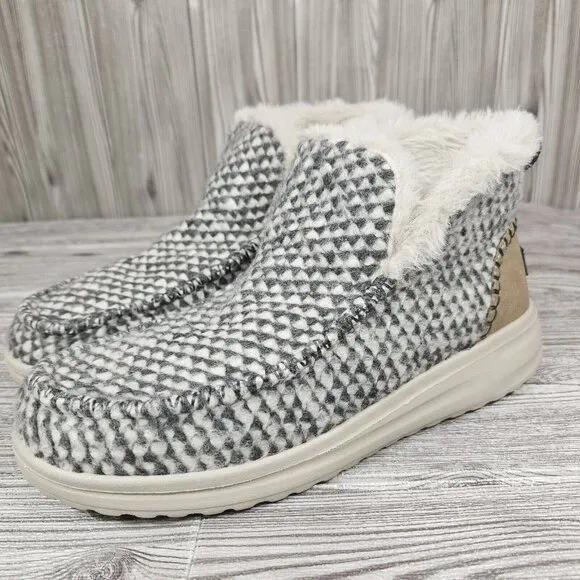 Hey Dude  Denny Stone Grey Shoes - Women's Size 11