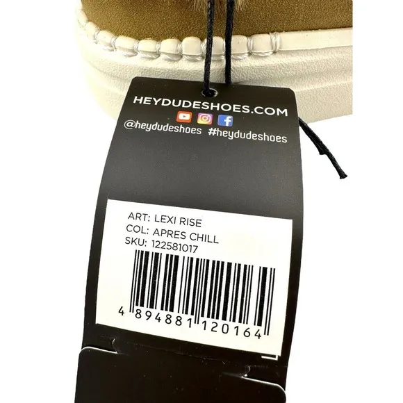 Hey Dude Lexi Rise Apres Chill Mules Sherpa Lined Faux Fur Neutral Women’s Sz 11