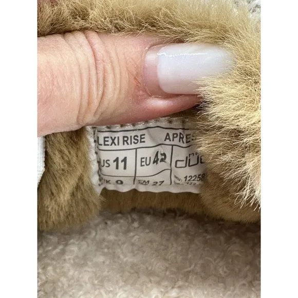 Hey Dude Lexi Rise Apres Chill Mules Sherpa Lined Faux Fur Neutral Women’s Sz 11