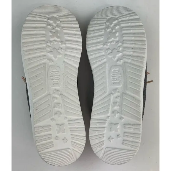 Hey Dude Wendy Boho Moc Shoes 40054-030 Grey Womens Sz 10 Southwestern Aztec New