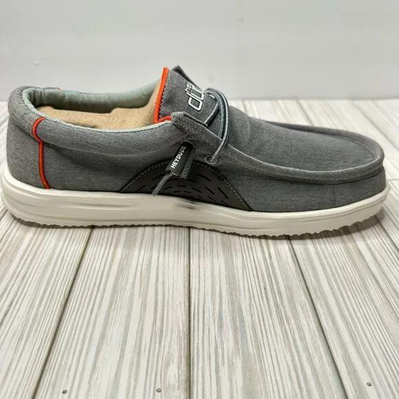 Hey Dudes Mens 8 Wally Free Slip On Shoes Granite Gray Airflow Collection NWT