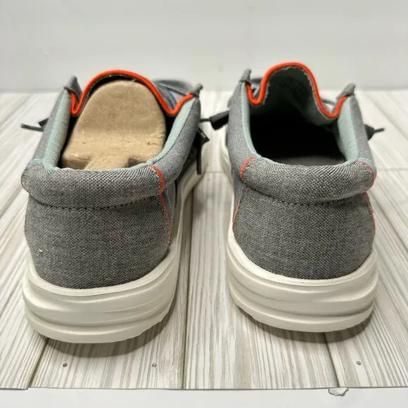 Hey Dudes Mens 8 Wally Free Slip On Shoes Granite Gray Airflow Collection NWT