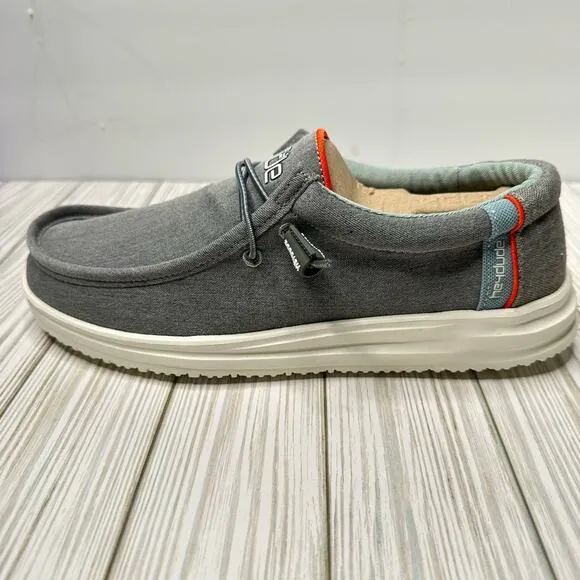 Hey Dudes Mens 8 Wally Free Slip On Shoes Granite Gray Airflow Collection NWT