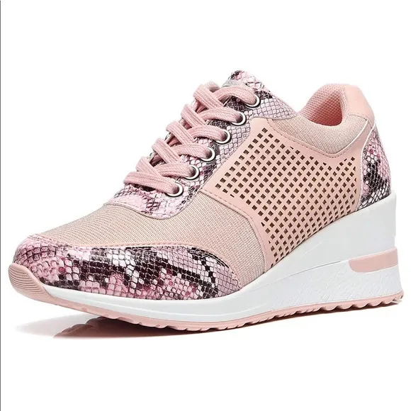 Hidden Sneakers Lace Up High Heel NEW