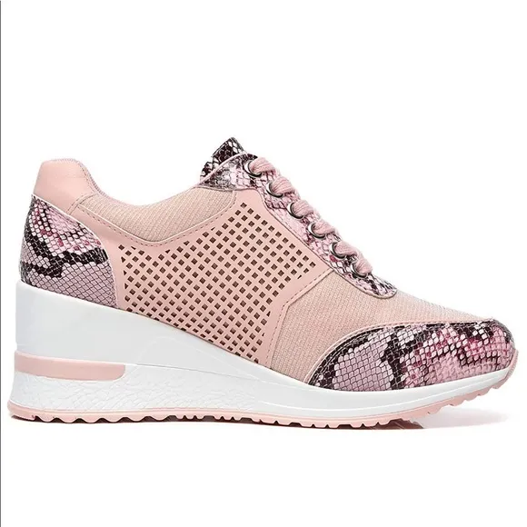 Hidden Sneakers Lace Up High Heel NEW