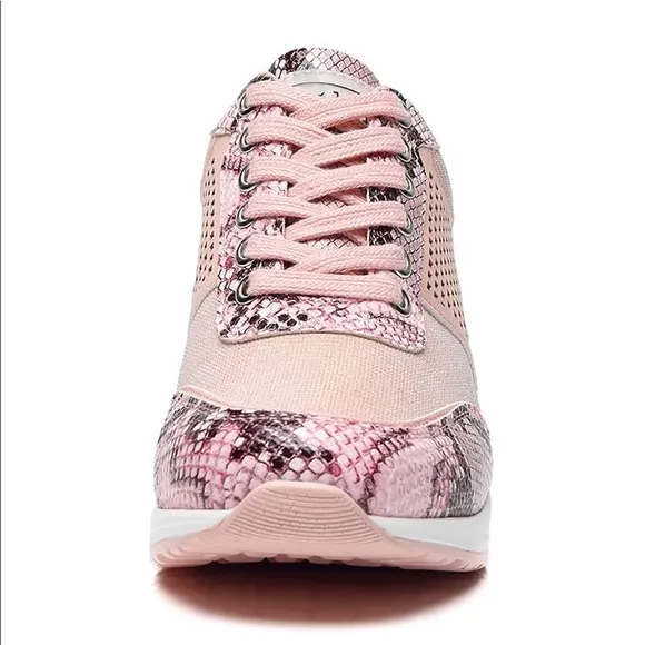 Hidden Sneakers Lace Up High Heel NEW
