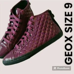HIGH TOP FASHION SNEAKERS Patent Leather Fashion Sneakers SZ 9 Womens si…