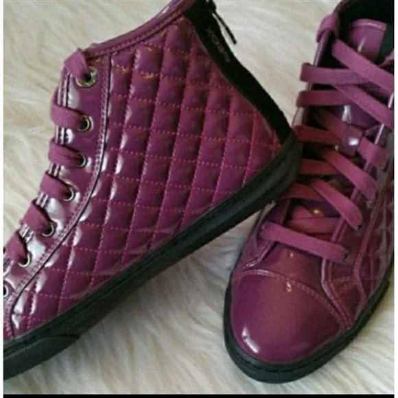 HIGH TOP FASHION SNEAKERS Patent Leather Fashion Sneakers SZ 9 Womens si…