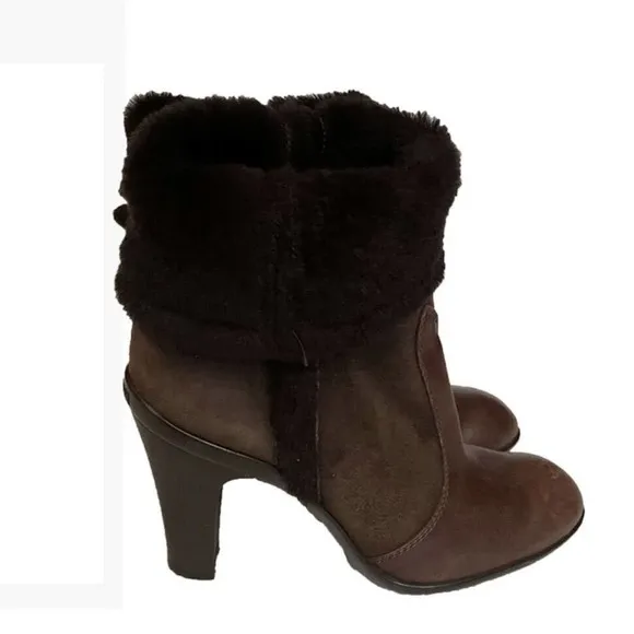 Hogan Brown Leather Boots Size 5.5