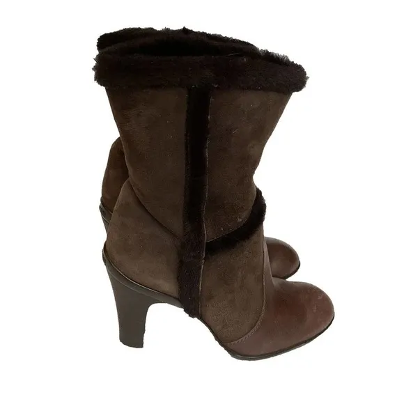 Hogan Brown Leather Boots Size 5.5