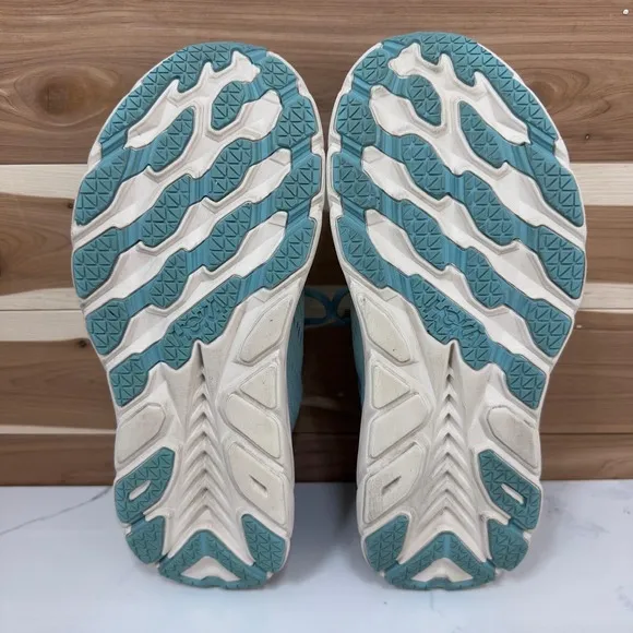Hoka Clifton 8 Blue White Shoes Sneakers 1119394 AEBL Women's Size 10 B