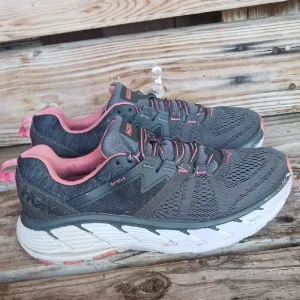 Hoka Gaviota 2 Gray and Pink Athletic Shoes with Breathable Mesh