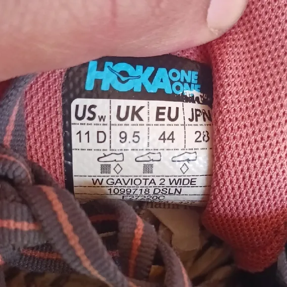 Hoka Gaviota 2 Gray and Pink Athletic Shoes with Breathable Mesh