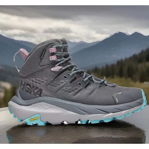 Hoka Kaha 2 Goretex Gray Waterproof Hiking Boots Womens 9 New Fast Shipping