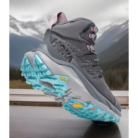 Hoka Kaha 2 Goretex Gray Waterproof Hiking Boots Womens 9 New Fast Shipping