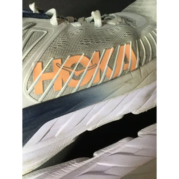 Hoka One One Bondi 7 Women's Lunar Rock Athletic Running Shoes Lace Up Size 10