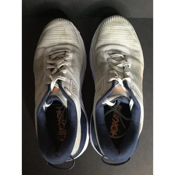 Hoka One One Bondi 7 Women's Lunar Rock Athletic Running Shoes Lace Up Size 10