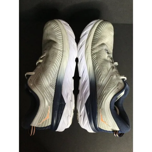 Hoka One One Bondi 7 Women's Lunar Rock Athletic Running Shoes Lace Up Size 10