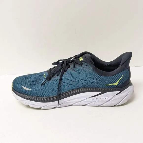 Hoka One One Clifton 8 Running Shoes, Blue, Men's 10.5 M