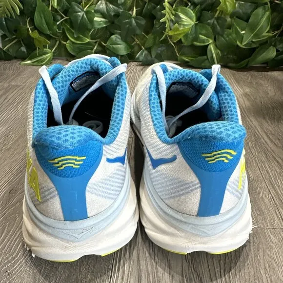 Hoka One One Clifton 9 Shoes Mens 10.5 D Ice Water Blue Running Walking Sneakers