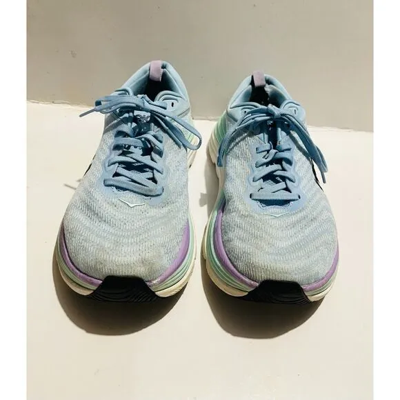 Hoka One one comfort tennis shoes running blue women 9B