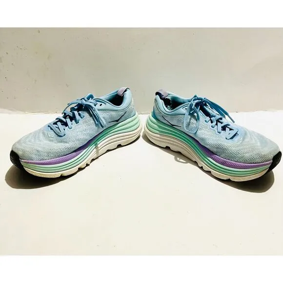 Hoka One one comfort tennis shoes running blue women 9B