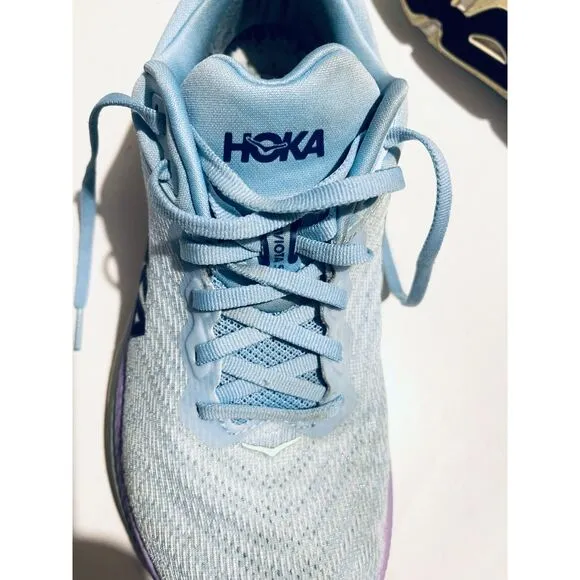 Hoka One one comfort tennis shoes running blue women 9B
