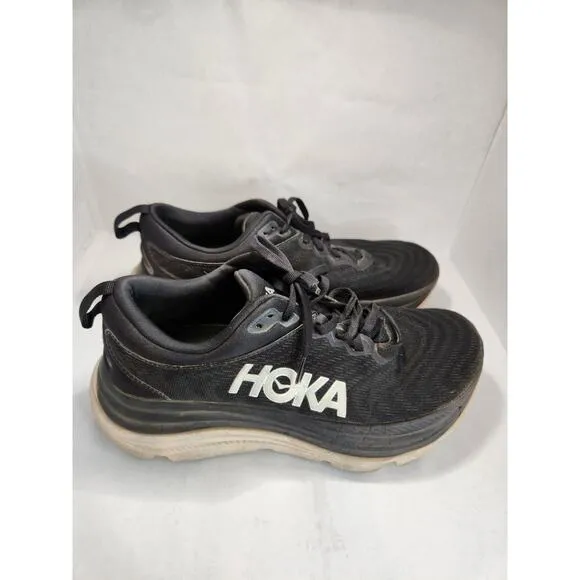 Hoka One One Gaviota 5 Men's Black Running Shoes –‎ Lightweight Comfort, Size 9B