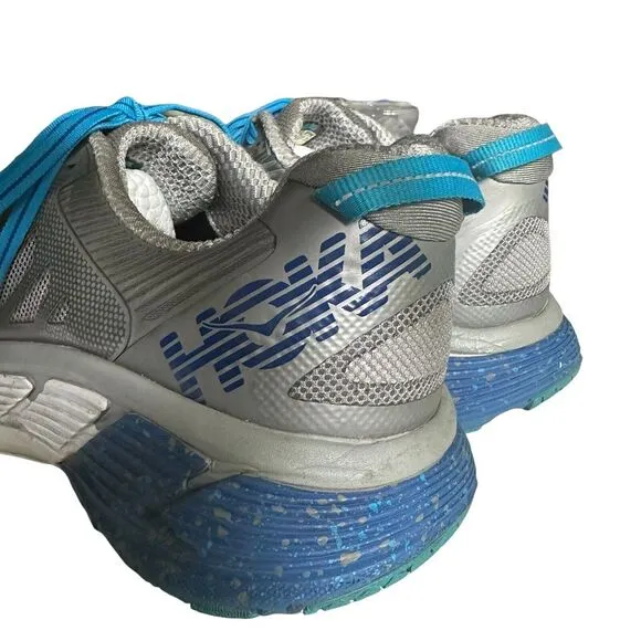 Hoka One One Gaviota Mens 10.5 Shoes‎ Gray Blue Running Walking Sneaker