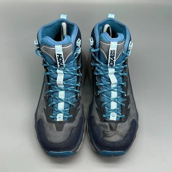 Hoka One One Kaha 2 GTX Women's 7 Blue Hiking Boots Round Toe Lace-Up High-Top