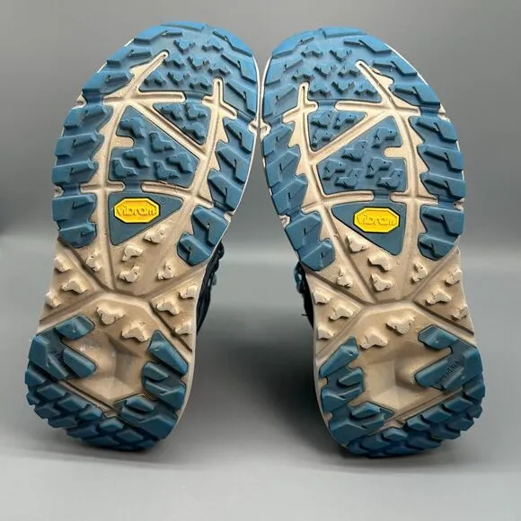 Hoka One One Kaha 2 GTX Women's 7 Blue Hiking Boots Round Toe Lace-Up High-Top