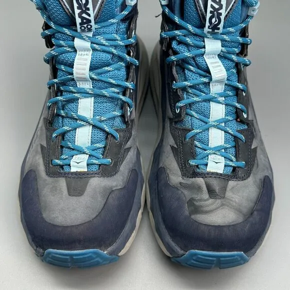 Hoka One One Kaha 2 GTX Women's 7 Blue Hiking Boots Round Toe Lace-Up High-Top