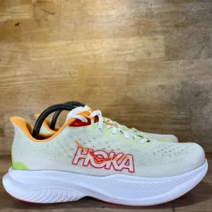 Hoka One One Mach 6 Womens Size 9.5 (B) Running Shoes Sneakers White Lettuce