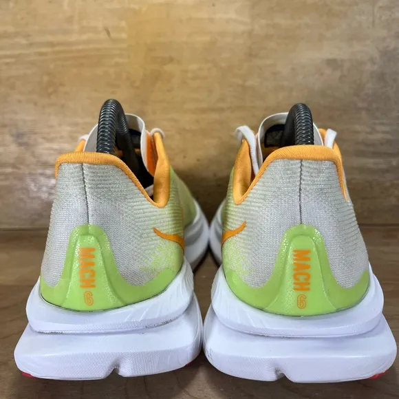 Hoka One One Mach 6 Womens Size 9.5 (B) Running Shoes Sneakers White Lettuce
