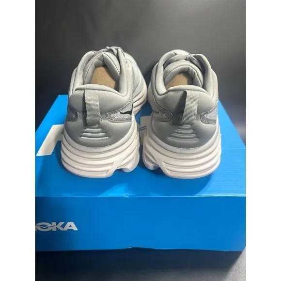 Hoka One One NIB Men's Bondi 8 1123202 Running Sneaker Shoes Gray in  Size10D