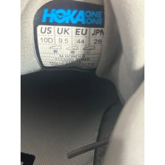 Hoka One One NIB Men's Bondi 8 1123202 Running Sneaker Shoes Gray in  Size10D