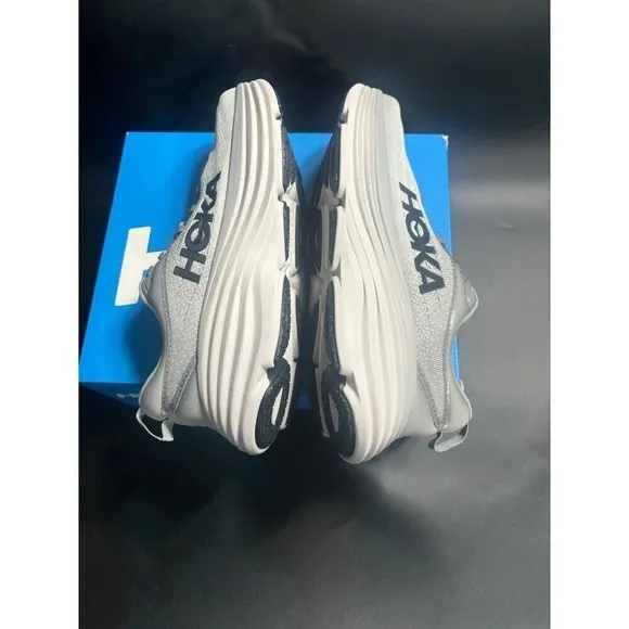 Hoka One One NIB Men's Bondi 8 1123202 Running Sneaker Shoes Gray in  Size10D