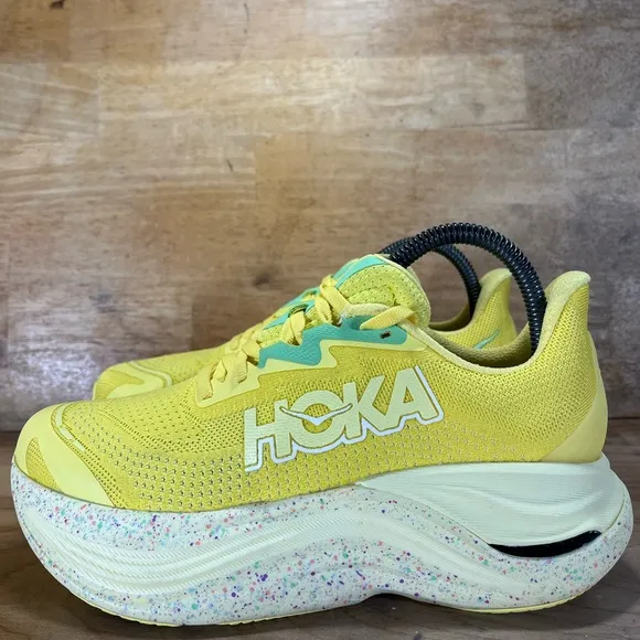 Hoka One One Skyward X Womens Size 6.5 Running Shoes Sneakers Lemonade Sunlight
